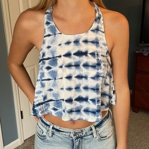 Billabong M halter crop top blue shite
